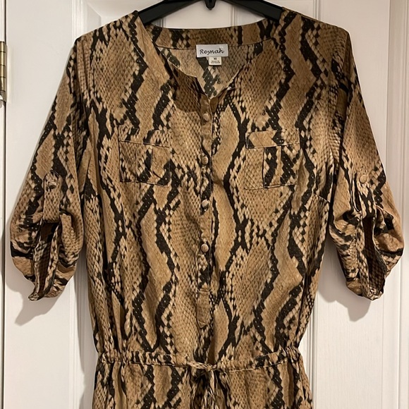 Snake skin draw string dress size M - Picture 2 of 4
